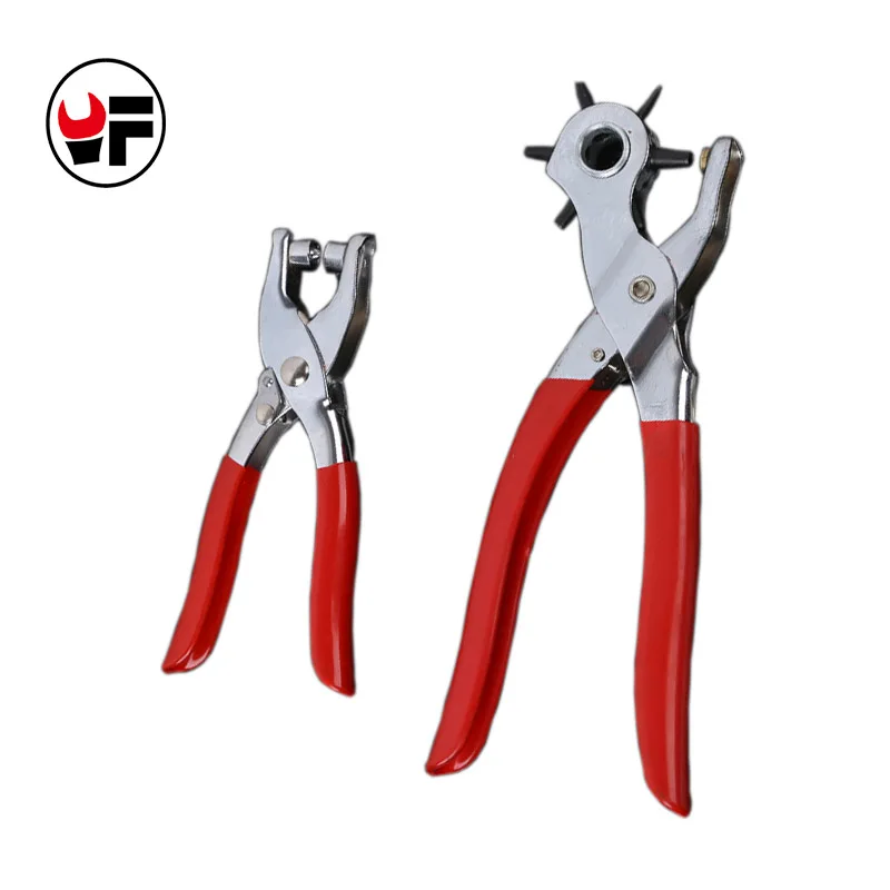 

8" 9" Punch Plier Hole Punching Machine Cardboard Punch Leather Revolving Canvas Belt Punch Pliers Set DAH012