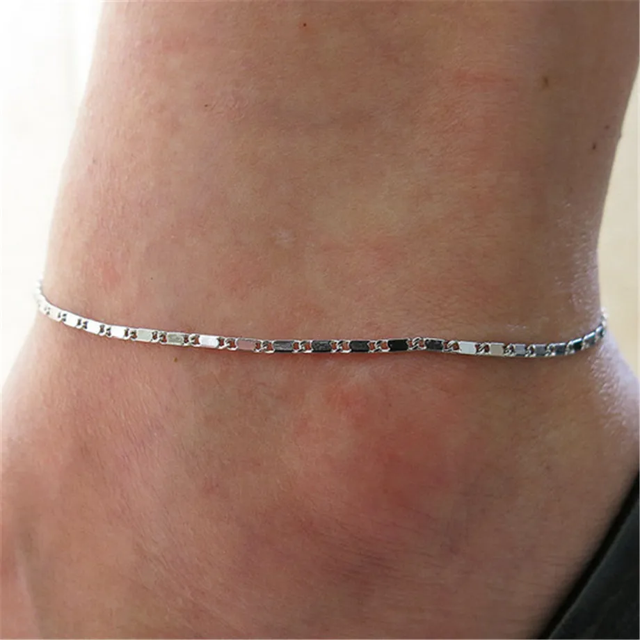 

Women's Fashion Summer Sandy Beach Jewelry Simple Chain Anklets for Women
