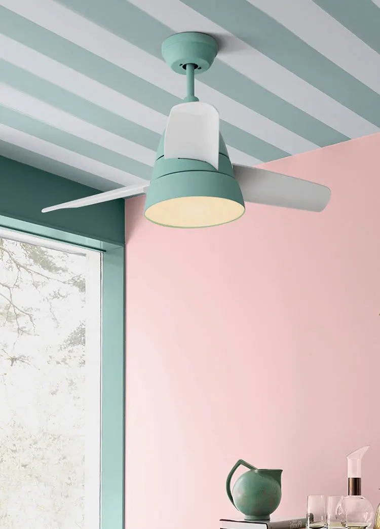 30 дюймов современный простой потолочный вентилятор для спальни освещение для гостиной Makaren Fan светодиодный светильник для столовой лампа для кофейни