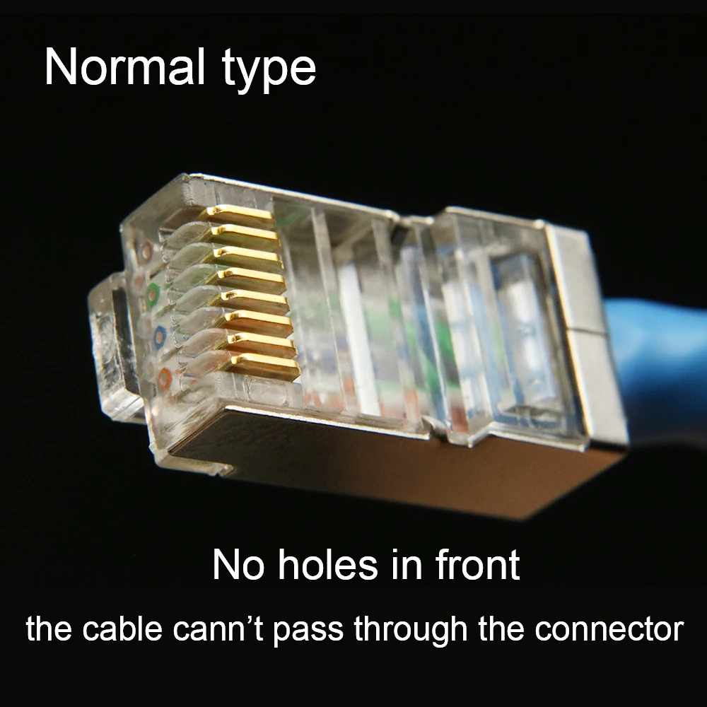 Xintylink rj45 разъем ethernet кабель штекер rj 45 cat6 экранированный мужской сети stp cat 6 терминалов 8p8c jack 8pin 50 100 шт