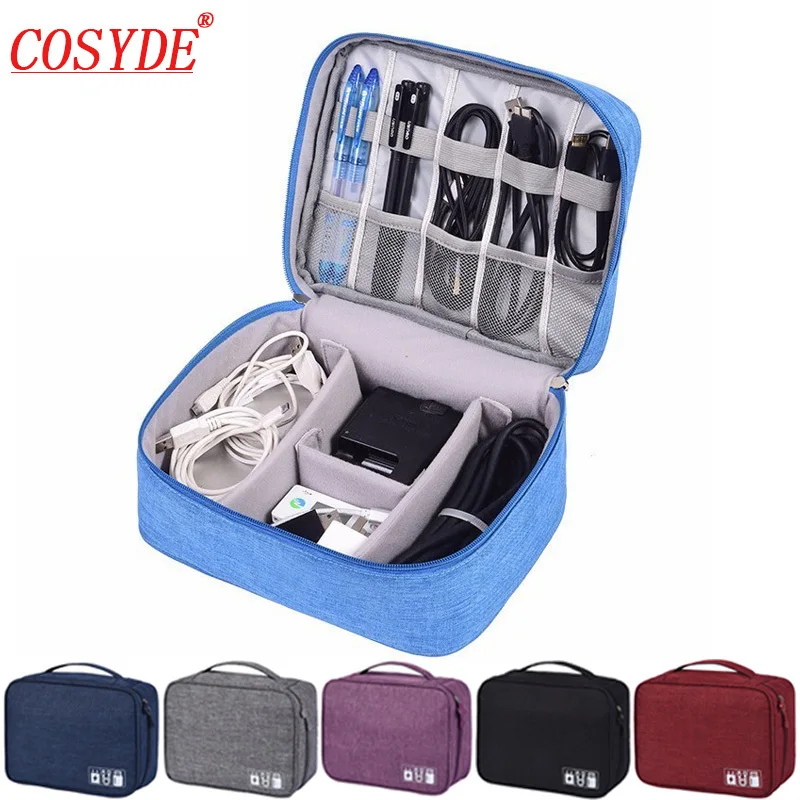  New Multi-functional Cation Waterproof Outdoors Data Line Charger Tidy Bag Women Men Cosmetic Bags 