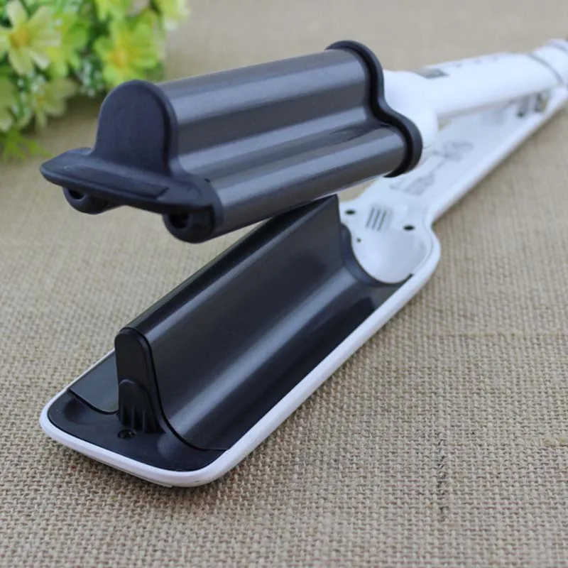

32Mm Deep Wave Hair Curling Irons Ceramic Triple Barrel Big Wave Curlers Big Corrugated Hair Curler Us Plug