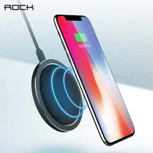 ROCK W4 Pro QI Wireless Charger For iPhone X 8 8 Plus 10W 9V Fast wireless charging Leather Pad For Samsung Galaxy S9 /Note 8
