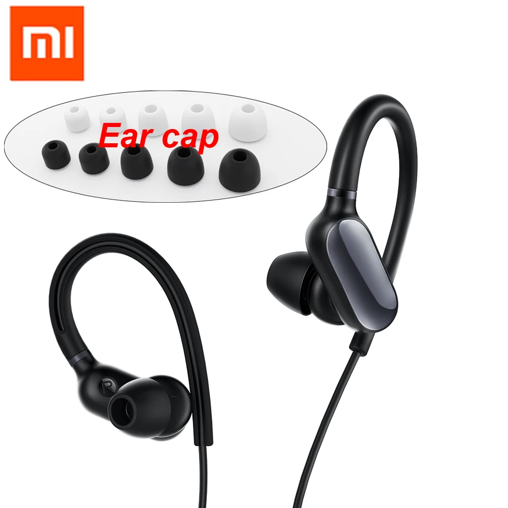 

Xiaomi Sports Bluetooth Earphone Mini Headset Xiaomi Wireless Bluetooth 4.1 With Microphone IPX4 Waterproof Sweatproof 5 Ear Cap