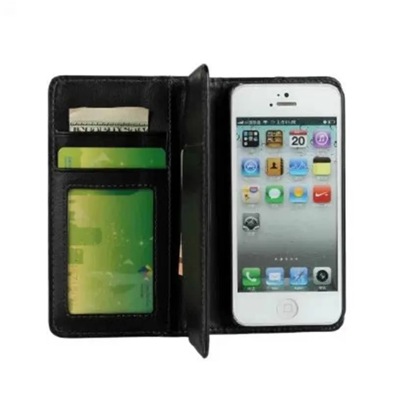 

Luxury Multi-functional Multi-flip Wallet book Style Leather Case TOP Quality Cover For iphone 5S 5 4S 4 6 6s Plus 7 8 SE