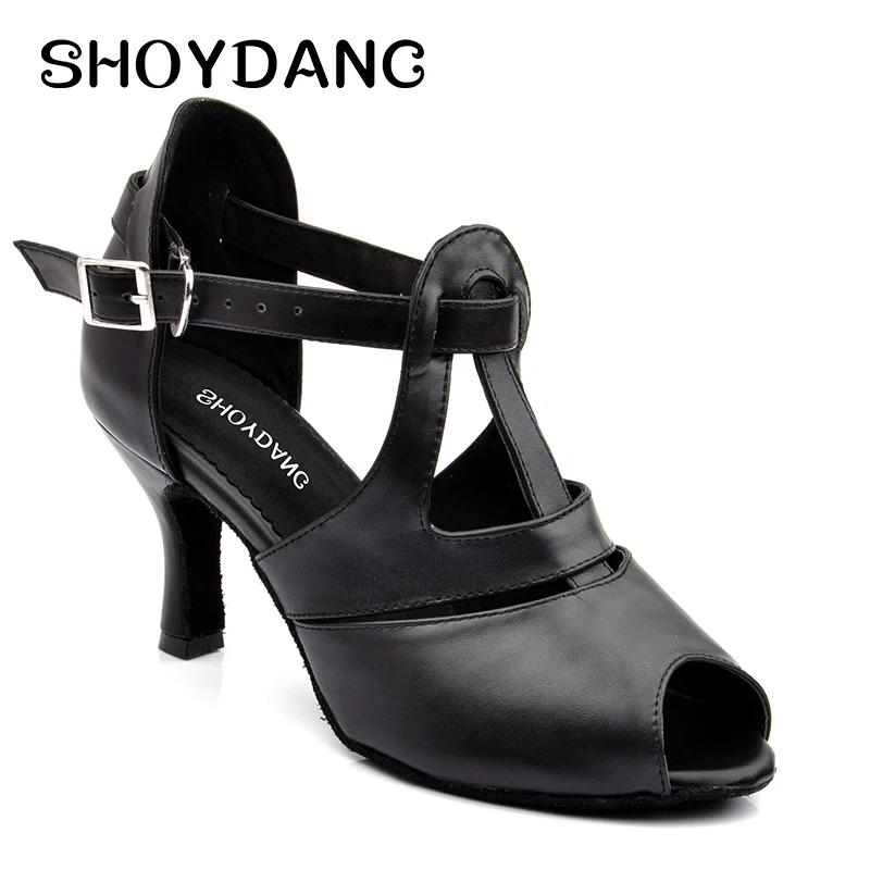 

SHOYDANC Genuine Leather Latin Dance Shoes Ballroom Party Tango Dance Shoes Women's sneakers Profession Dance Shoes