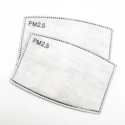 

200ps 5 layers Activated carbon filter N95 Efficient filtration PM2.5 Anti Haze mouth Masks replaceable filters for Mouth-muffle