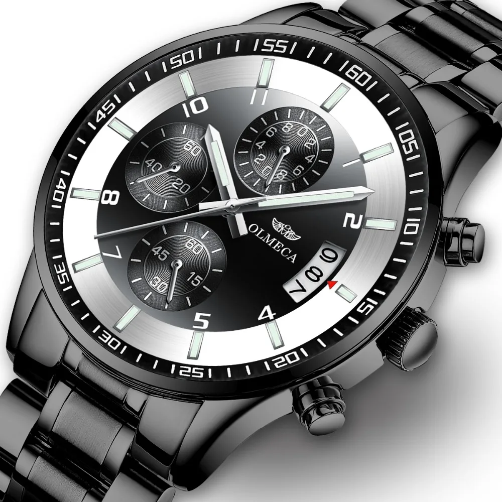 

OLMECA Genuine Men's Watch Quartz Watch Multifunction Waterproof Sports Non-Mechanical Watch Watch Men's Watches Free Shipping