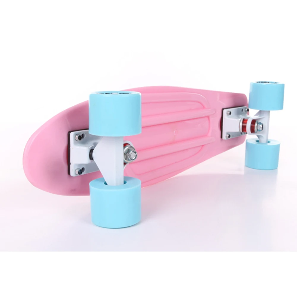 22" Skateboard Cruiser Penny Board Skate Retro Longboard Complete Plastic Scooer