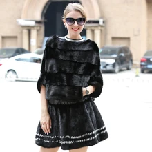 Натуральный мех норки Сексуальная короткая мини юбка весна осень зима микро плиссированные мини-юбки роскошное качество мех норки Женская юбка