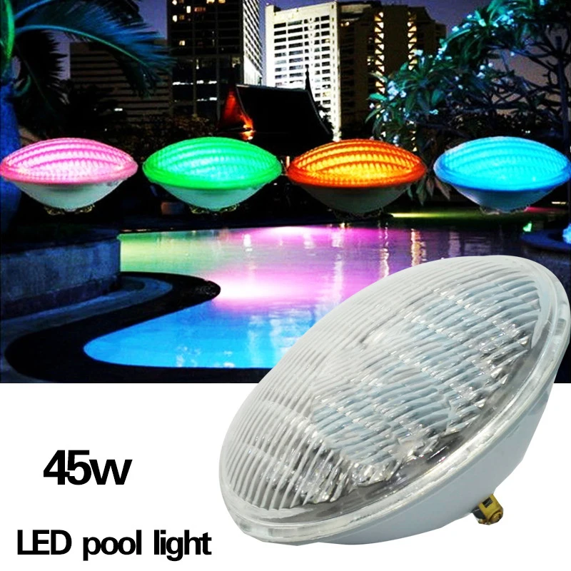 18 W 24 W LED RGB PAR56 Piscina luz LED 12 V luces bajo el agua de color Multicolor fuente Piscina blanco cálido blanco frío 18 W 24 W LED RGB PAR56 Piscina luz LED 12 V luces bajo el agua de color Multicolor fuente Piscina blanco cálido blanco frío