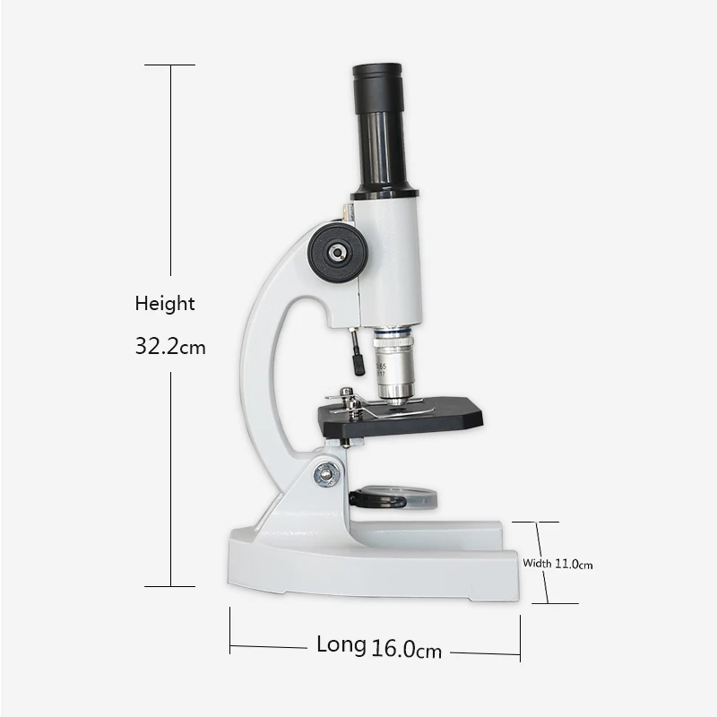 200X монокулярный Биологический микроскоп для студентов, обучающий био-микроскоп для учеников начальной школы и средней школы