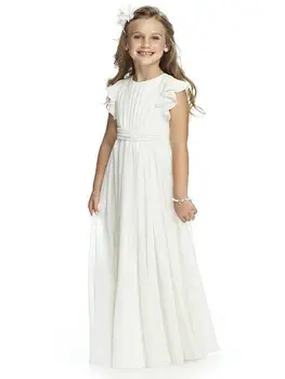 

2-13 Y Girls Lotus Leaf Sleeve Wedding Dress Kids Girl Birthday Party Fashion Style Girls Princess Dress Girls Costume