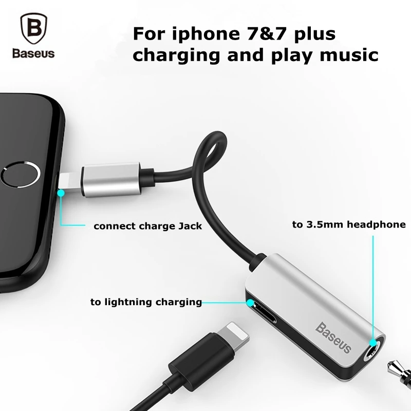 Baseus Audio Cable Adapter For iPhone 7 8 plus X 10