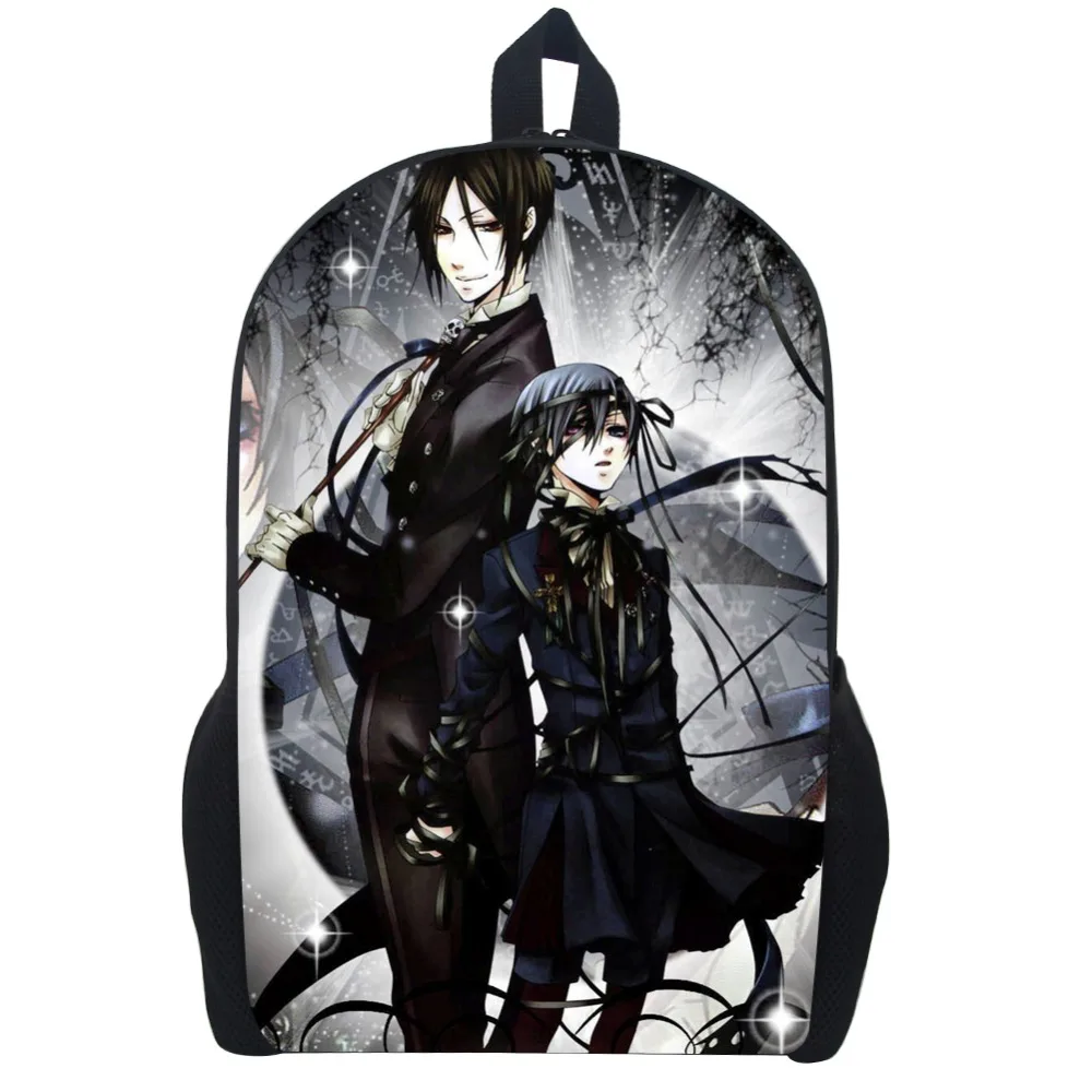 17"Japanese Anime Black Butler Backpack Children School Bags Cartoon