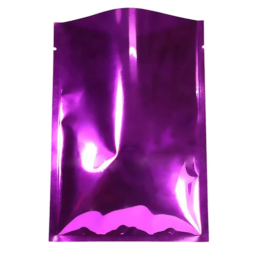 

recyclable packing bag heat sealing open top aluminum foil Vacuum Package Pouch 100pcs/lot (Bright purple)8x12cm