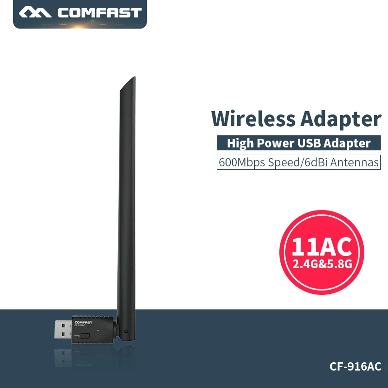 2017 Hot! 600Mbps WiFi Adapter USB Receiver 2.4GHz 5GHz Wireless AC Network Card Dual Band wi-fi 802.11b/n/g/ac | Компьютеры и офис