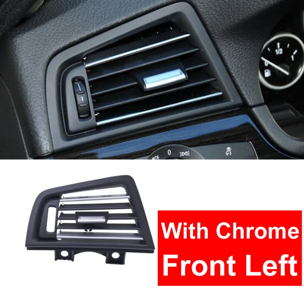 

LHD Left Hand Drive Car ABS Front Left Air Conditioning Wind Vent Grill Row Outlet Panel Chrome Plate For BMW 5 Series F10 F18