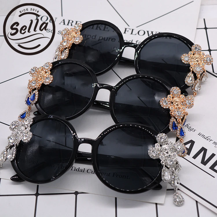 Женские солнцезащитные очки в стиле барокко с головой тигра|brand sun glasses|designer