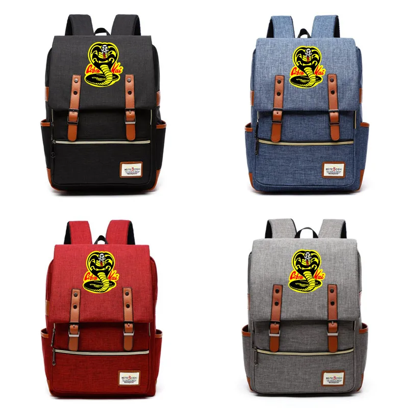 

Cobra Kai Karate Kid Saga Continue New style Backpack Teenagers Boys Girls Schoolbag Women Cosplay Rucksack Mochila Laptop Bags