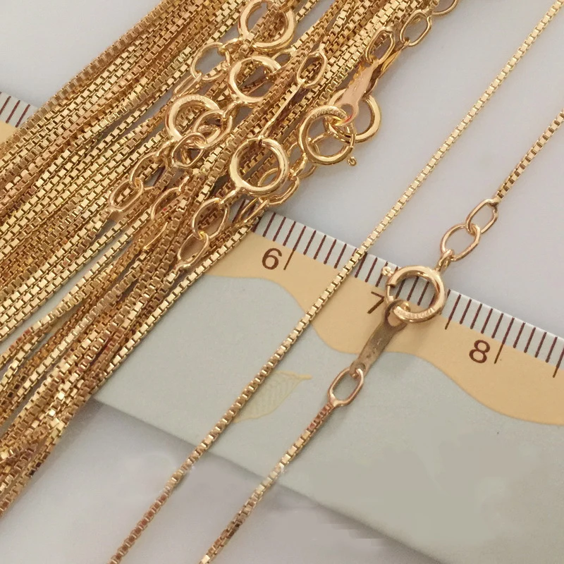 Collar de de oro de 0,85 y 14K para joyería de alta calidad, accesorios para hacer regalos, 16/18 pulgadas _ - AliExpress Mobile