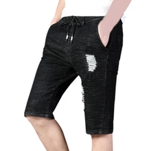 Новые модные открытые мужские укороченные джинсы Хлопок Летний стиль Шорты тонкие дышащие джинсовые шорты мужские джинсы 28-40 большие размеры