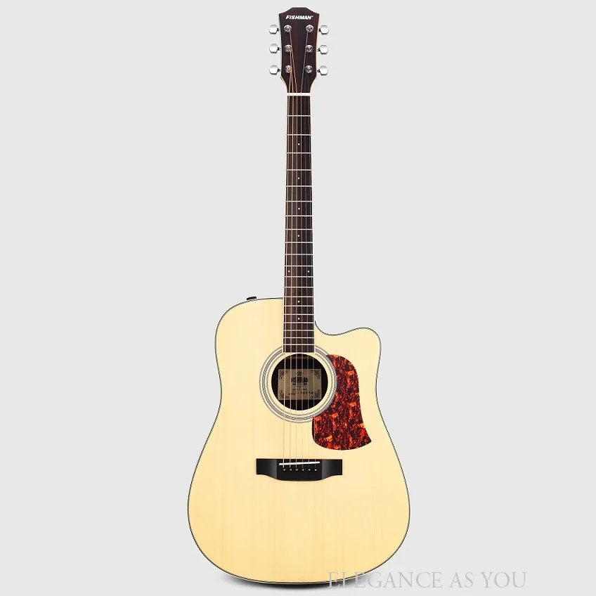 Акустическая гитара из дерева Ingerman Spruce, 41 дюймов, звукосниматель, плоская вершина, гиар, цельный верх, разрезная гитара, Fingerstyle, народная гитара