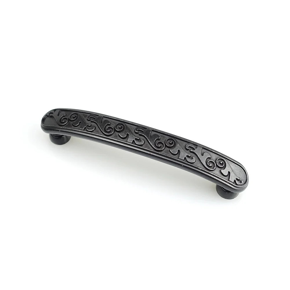 Black Vintage Cabinet Pulls Cupboard Drawer Wardrobe Door Antique Pull Handles Knob Furniture Kitchen Hardware Knob Zinc Alloy