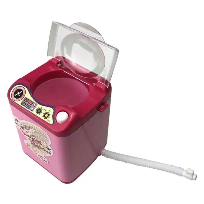 Милый косметический порошок косметические инструменты стиральная машина дети электронный макияж щётки промывка машина игрушка Бьюти спонжи стиральная машина