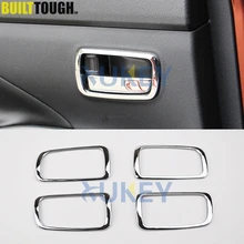 Para mitsubishi outlander 2013 2014 2015 2016 2017 2018 chrome interior maçaneta da porta captura capa tigela interior guarnição quadro decoração