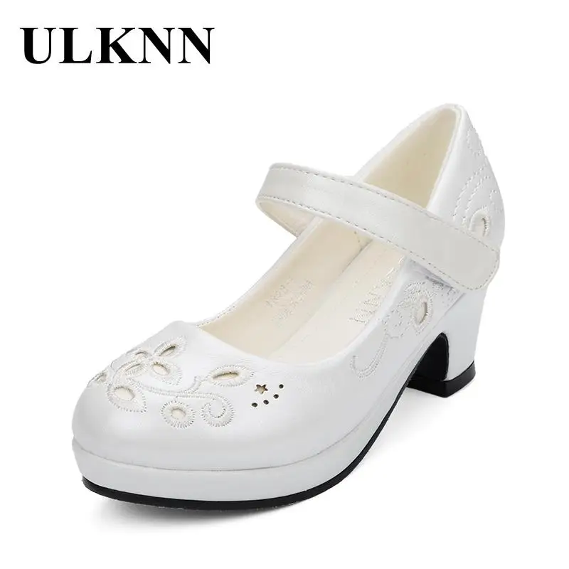 ULKNN Spring Autumn Girls Princess Shoes Leather Flowers Children High Heel Shoes For Girls Shoe Party Wedding Dress Kids Shoes ULKNN Spring Autumn Girls Princess Shoes Leather Flowers Children High Heel Shoes For Girls Shoe Party Wedding Dress Kids Shoes
