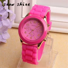 snowshine 30xin Unisex Silicone Rubber Quartz Analog Sports Women Wrist Watch Blue free shipping