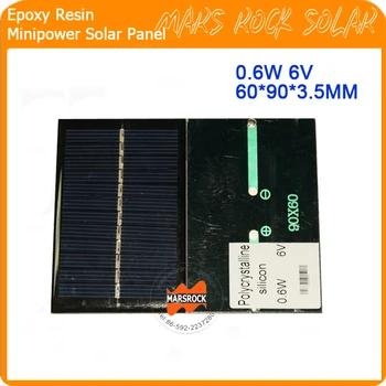 

0.6W 6V 100mA 90*60mm Polycrystalline Silicon Small Power Epoxy Resin Solar Panel