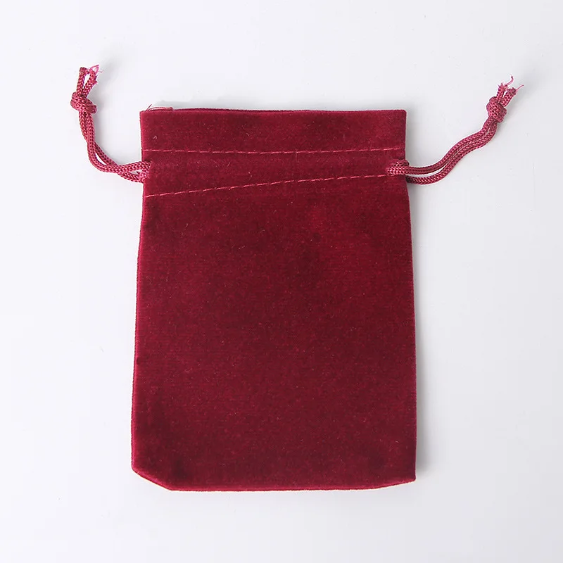 10x12 см бархатные мешочки на шнурках ювелирные подарочные сумки бандаж мешки на завязках, Рождественские Свадебные Подарочные сумки для дня рождения - Цвет: Wine Red