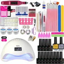 Набор для ногтей 36 Вт/48 Вт сушилка с УФ-лампой набор для ногтей с сверлильной машиной для ногтей 12 шт. Гель-лак для ногтей отмачиваемый маникюрный набор