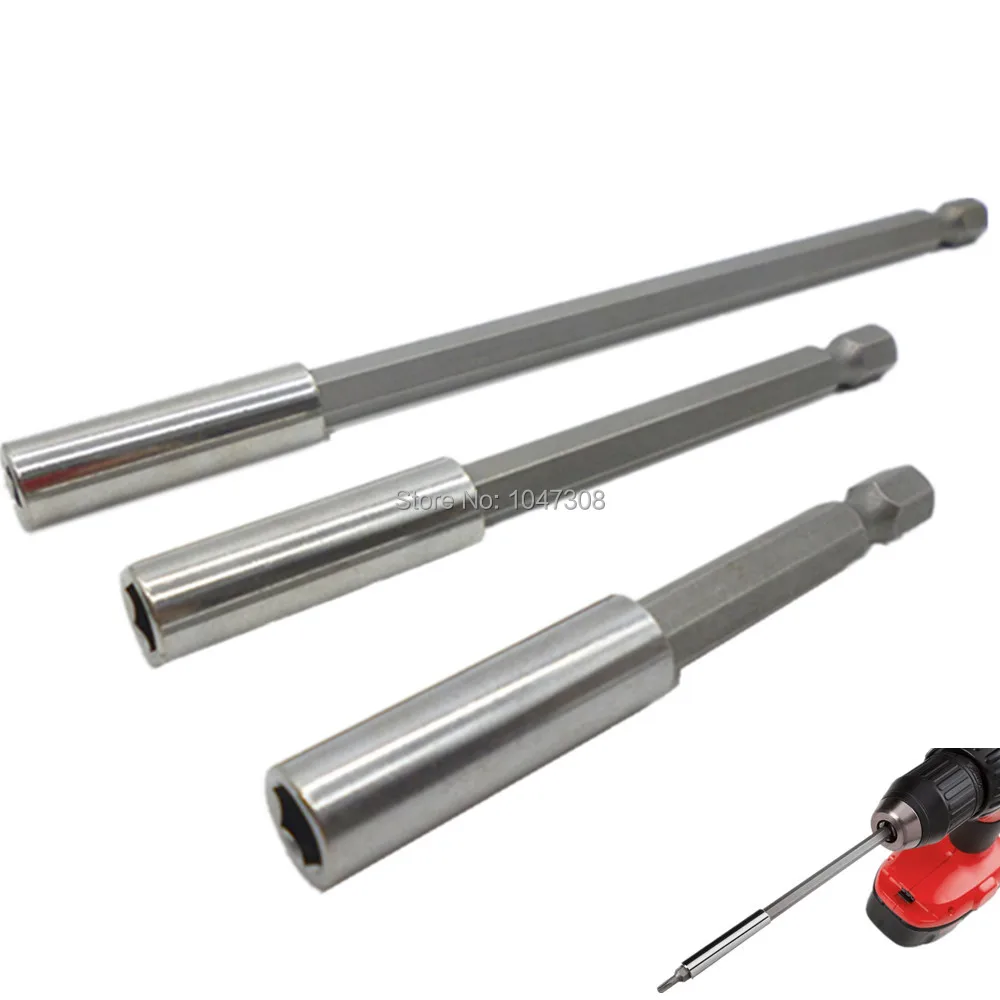 3pcs 1/4 Inch Hex Shank Bit Tip Holder Extensions 75mm(3