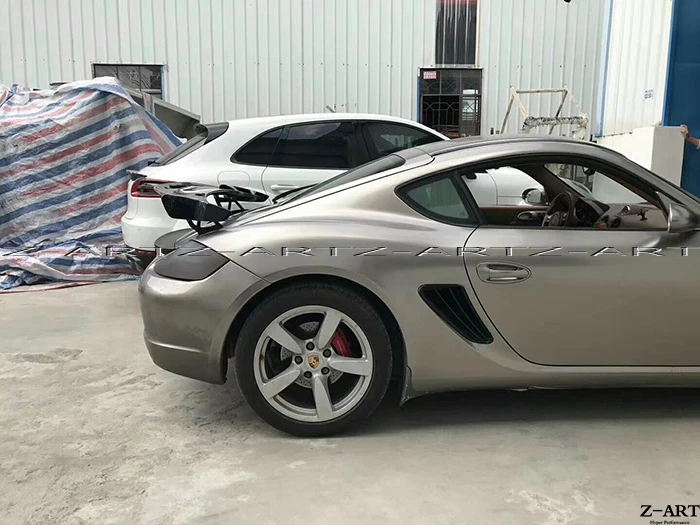Оригинальный задний спойлер для Porsche Boxster Cayman 2005 2012 из углеродного волокна 987