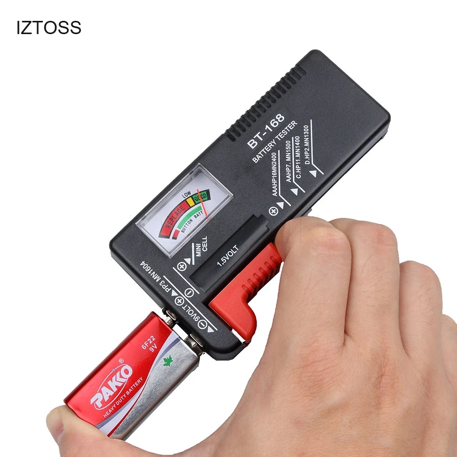 Sikeo Battery Voltage Tester Digital Battery Tester Double Volt Checker