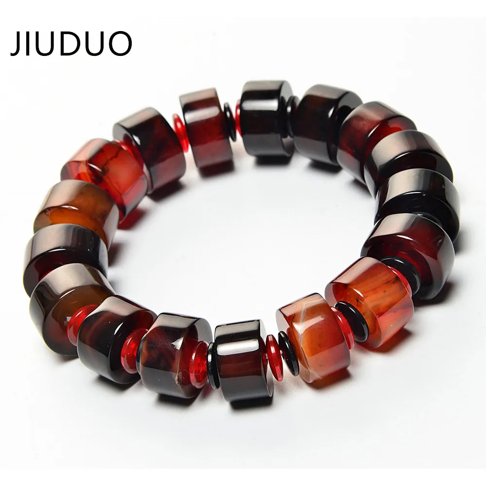 

JIUDUO Free shipping Gao files luxurious natural agate bracelet genuine neutral fashion gift factory wholesale price