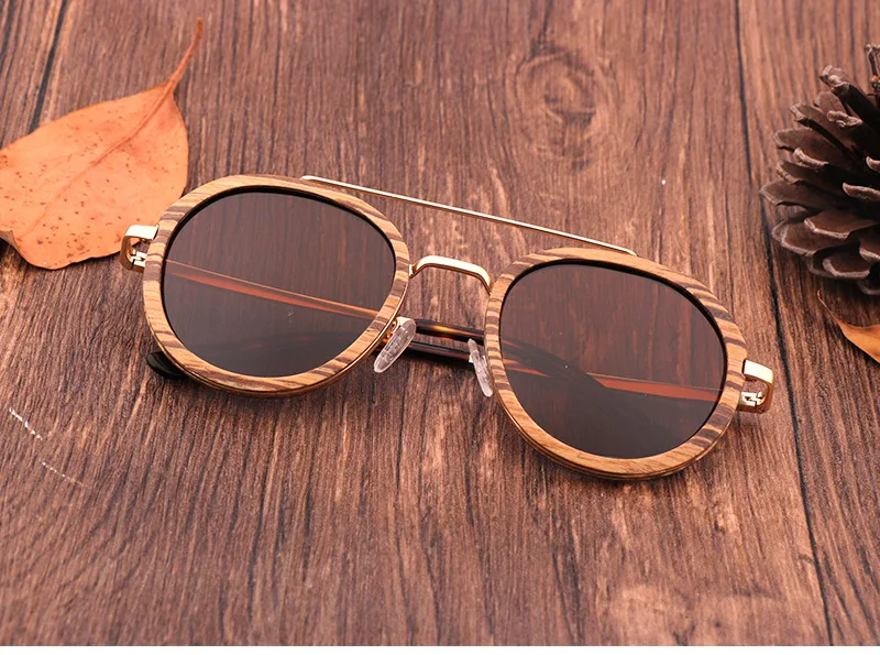 Brand Designer Wood Bamboo Sunglasses For Women and Men,Polarized Lens Oversized Retro Sun glasses Handmade UV400