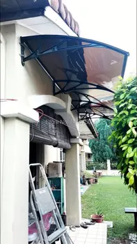 

DS100300-P,100x300cm.deep 1000mm,wide 3000mm.easy to install front door awnings,PC sheets cover front door awnings