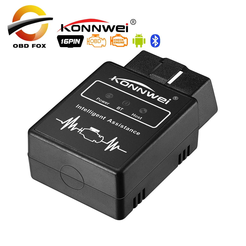 konnwei kw912 elm327 bluetooth code reader scanner super mini elm 327 kw904 kw910 obd2 Free shipping | Автомобили и мотоциклы