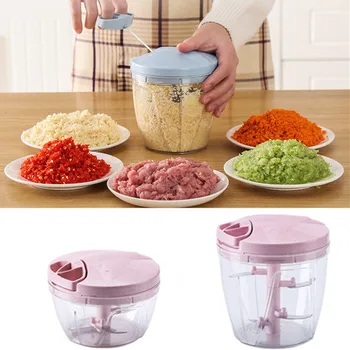 

Household Manual Meat Chopper Hand-Power Food Grinder Kitchen Mincer Mixer Blender to Chop Meat Fruit Vegetable Nuts Shredders