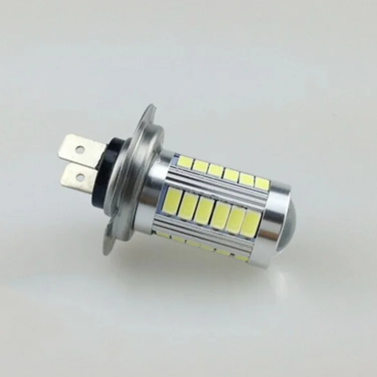 10 шт./лот H7 5630 33 SMD белый светодиодный автомобильный объектив DRL противотуманные головной светильник лампочка 12В 12-24V