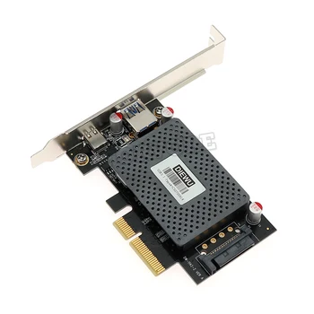 

USB 3.1 Type A + C PCe Card with 15 Pin SATA Power 10Gbps PCI-E Converter ASM1142 Chip pcie pci express usb 3.1 network card