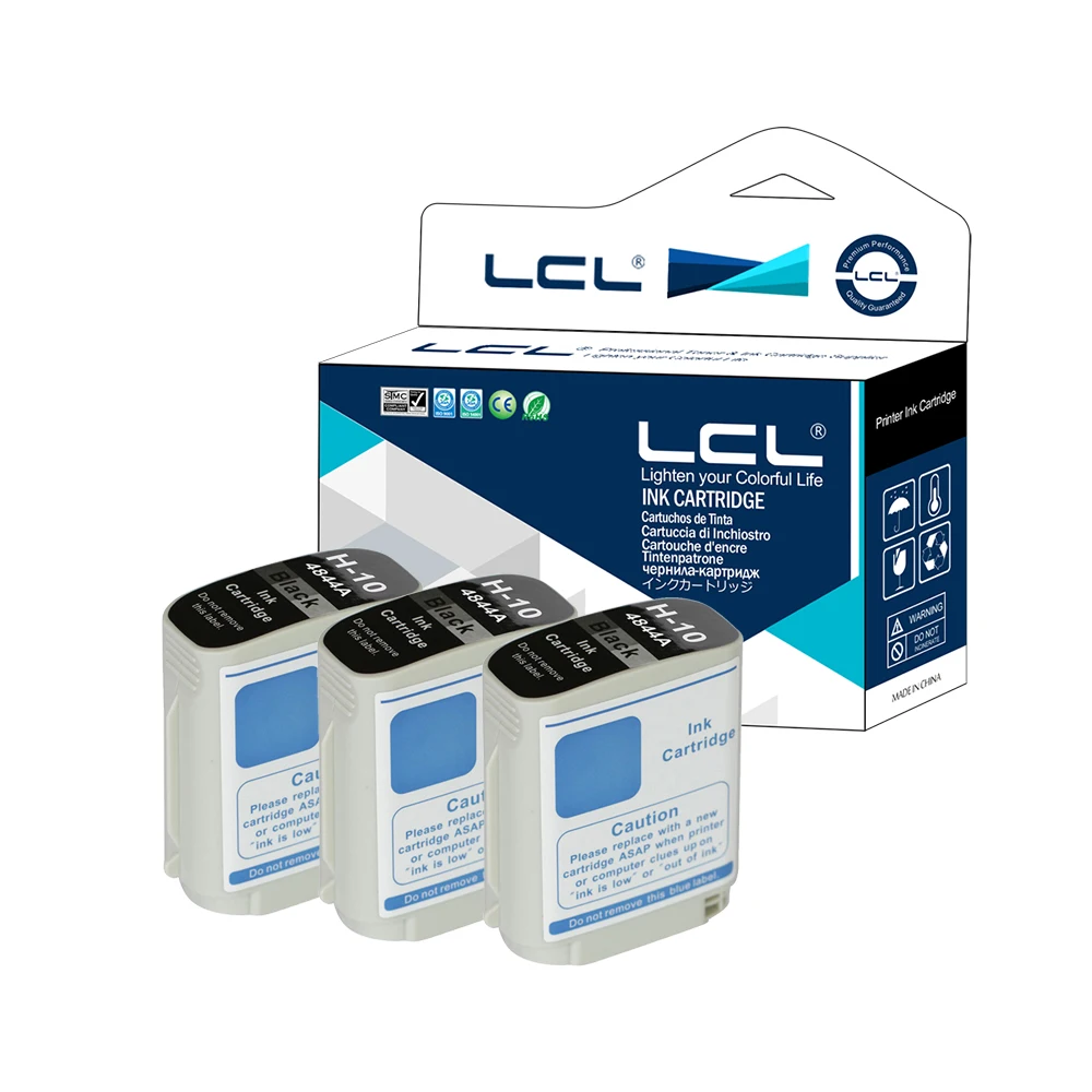 Lcl 10 C4844A 4844A C4844 (3 шт черный) картридж совместимый для hp designjet 100/100 plus/110 Плюс/110 плюс