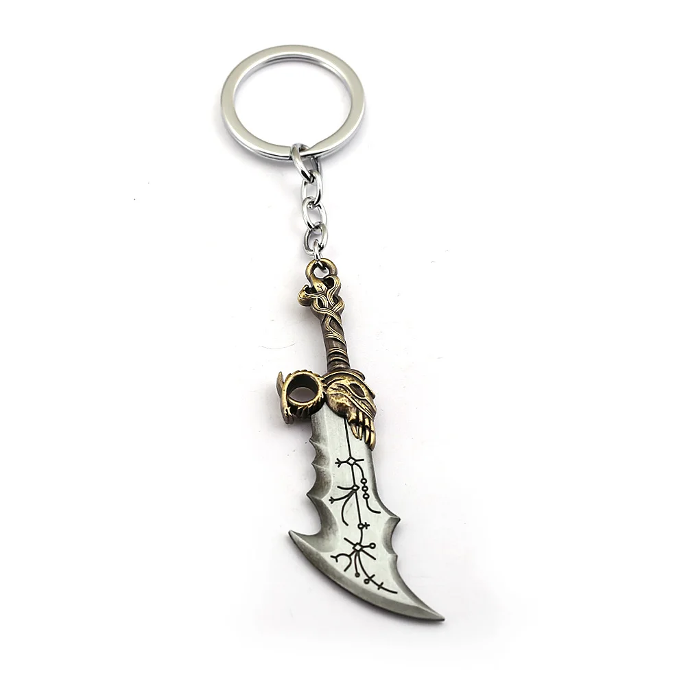 

J Store God Of War Keychain Kratos Weapon Blades of Chaos Metal Alloy Keyring Holder Men llaveros Portachiavi Chaveiro JJ13093