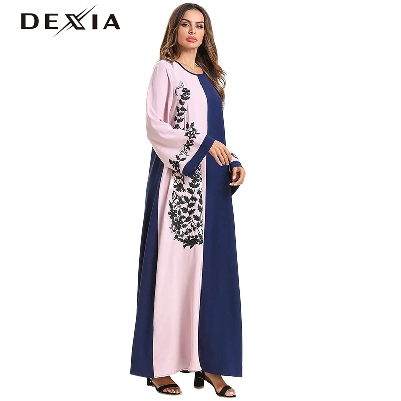 Dexia платье с длинными рукавами и цветочным принтом длинное Boho Vadim свободное Jurk
