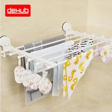 Multifunction Wall Mounted Towel Holder Foldable Movable Bath Towel Holder Suction Telescopic Racks Towel Rack Hang Drying Rack