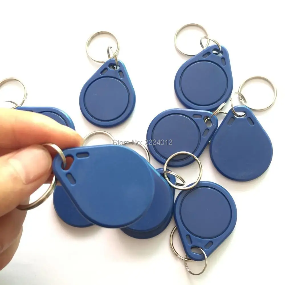 

Free Shipping 50PCS/Lot  13.56MHZ Writable  S50 Chip IC Tag Rings,Keychains,RFID Key Fobs#1k Memory  For Access control system